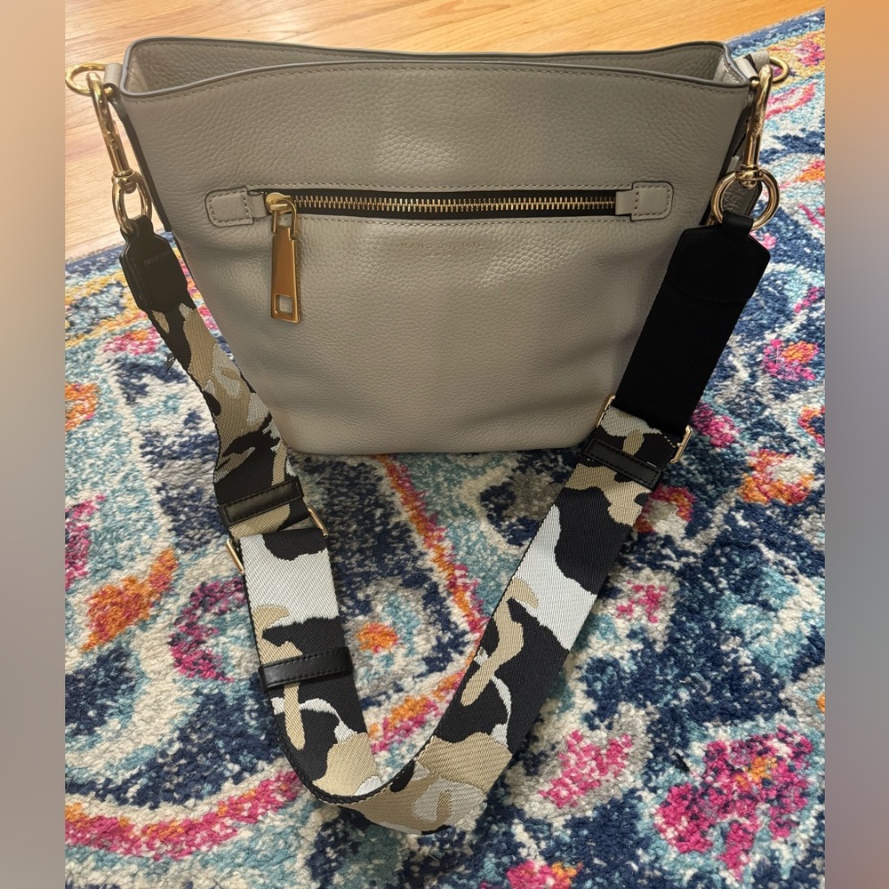 NWT, Marc Jacobs Gotham Bucket Crossbody Bag with Camo crossbody strap